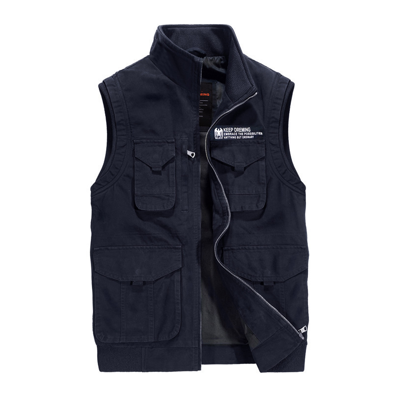 Winter new style cotton multi-pocket vest tooling casual vest