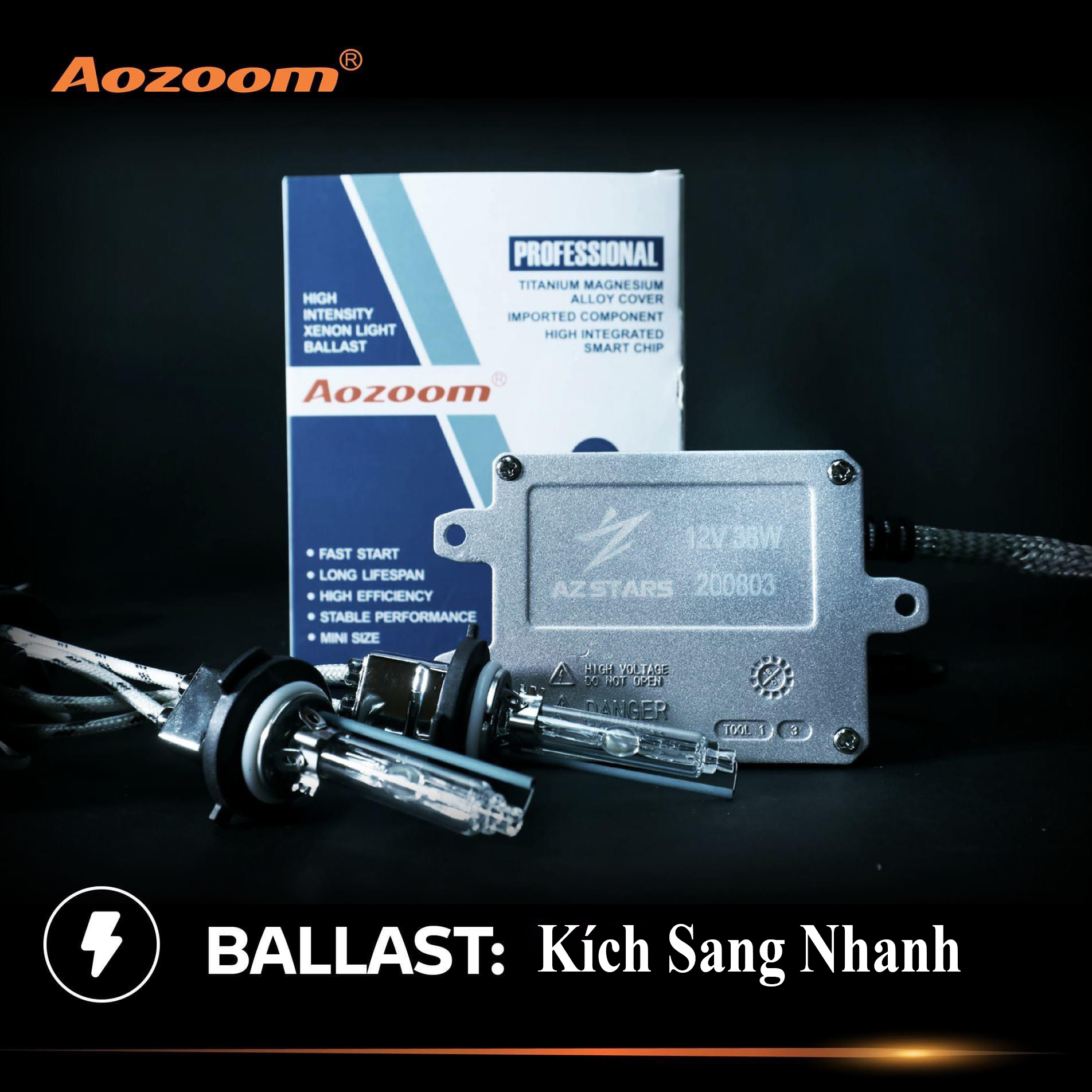 Bộ Đèn Xenon Aozoom FBL Tăng Sáng Chính Hãng , Đủ Các Chân Bóng