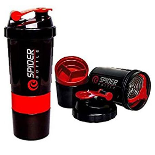 Bình lắc Spider tập gym 3 ngăn tiện dụng 500ml