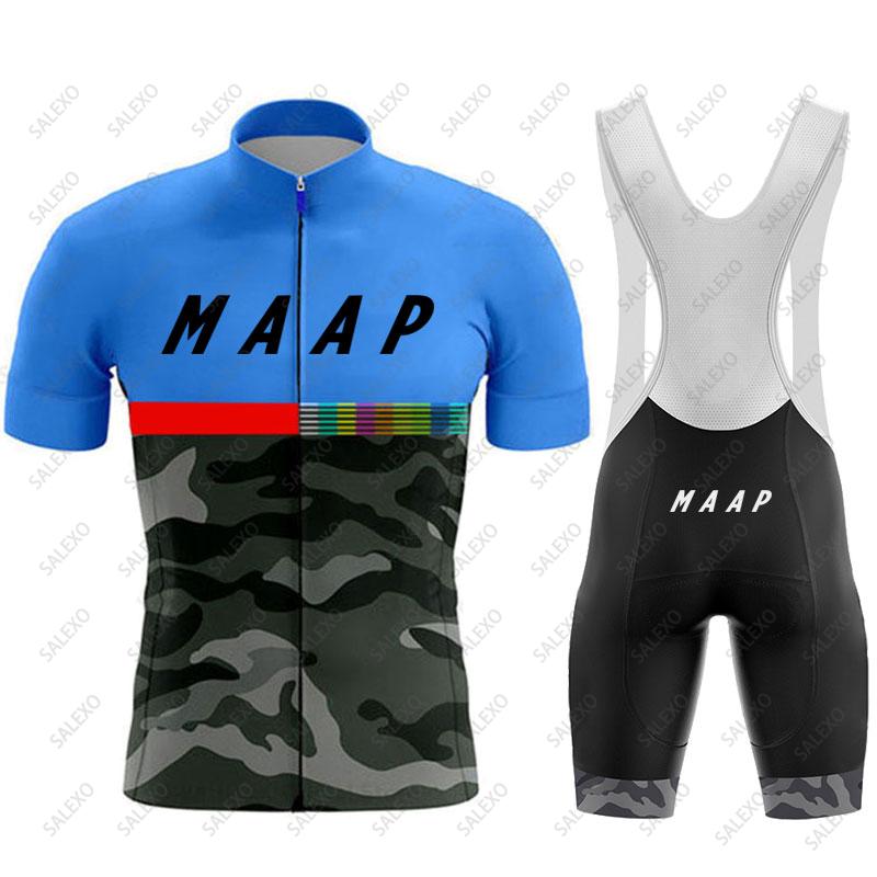 Bộ dụng cụ đạp xe MAAP 2023 Người đàn ông mùa hè quần áo đạp xe ngắn MTB quần áo xe đạp đường đua xe đạp xe đạp xe đạp xe đạp xe đạp Color: 8 Size: S