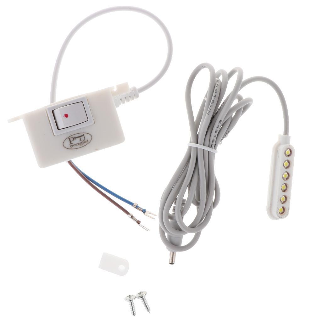 3X 220V 0.5W 6 LED Lamp Sewing Machine With Magnetic Base Switch Working Light
