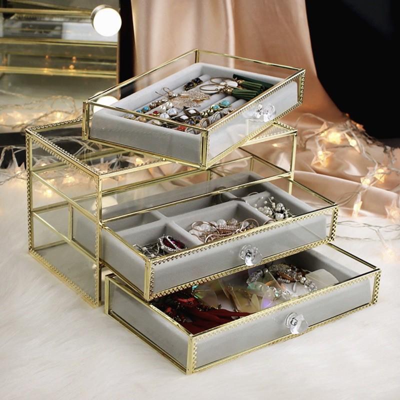 Hộp Đựng Trang Sức 3 Tầng Trong Suốt dày dặn
