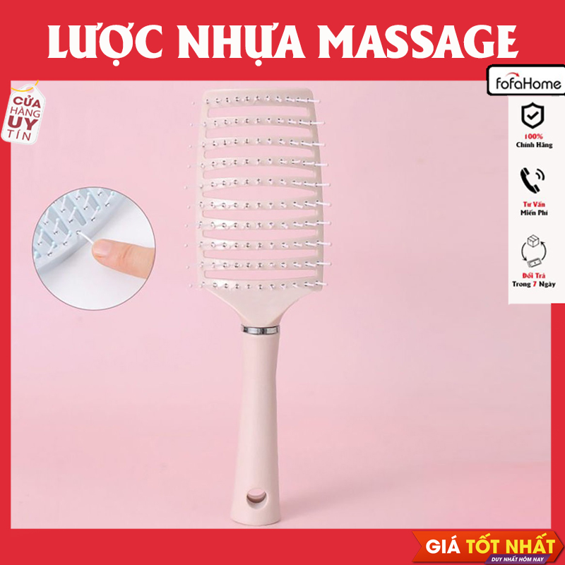Lược Chải Tóc Đệm Khí Giúp Mát Xa Da Đầu, Tạo Kiểu Tóc Tại Nhà Cực Kì Tiện Lợi - giao màu ngẫu nhiên