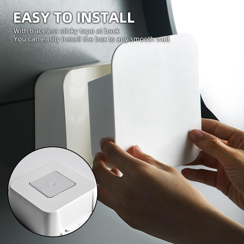 Hộp lưu trữ gắn trên tường cho giấy Vệ sinh Khăn ăn tự dính cho phòng ngủ trong phòng tắm