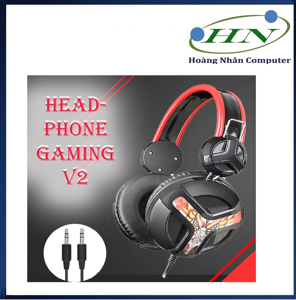 Tai nghe Headphone Gaming V2 chụp tai có mic jack cắm 3.5mm