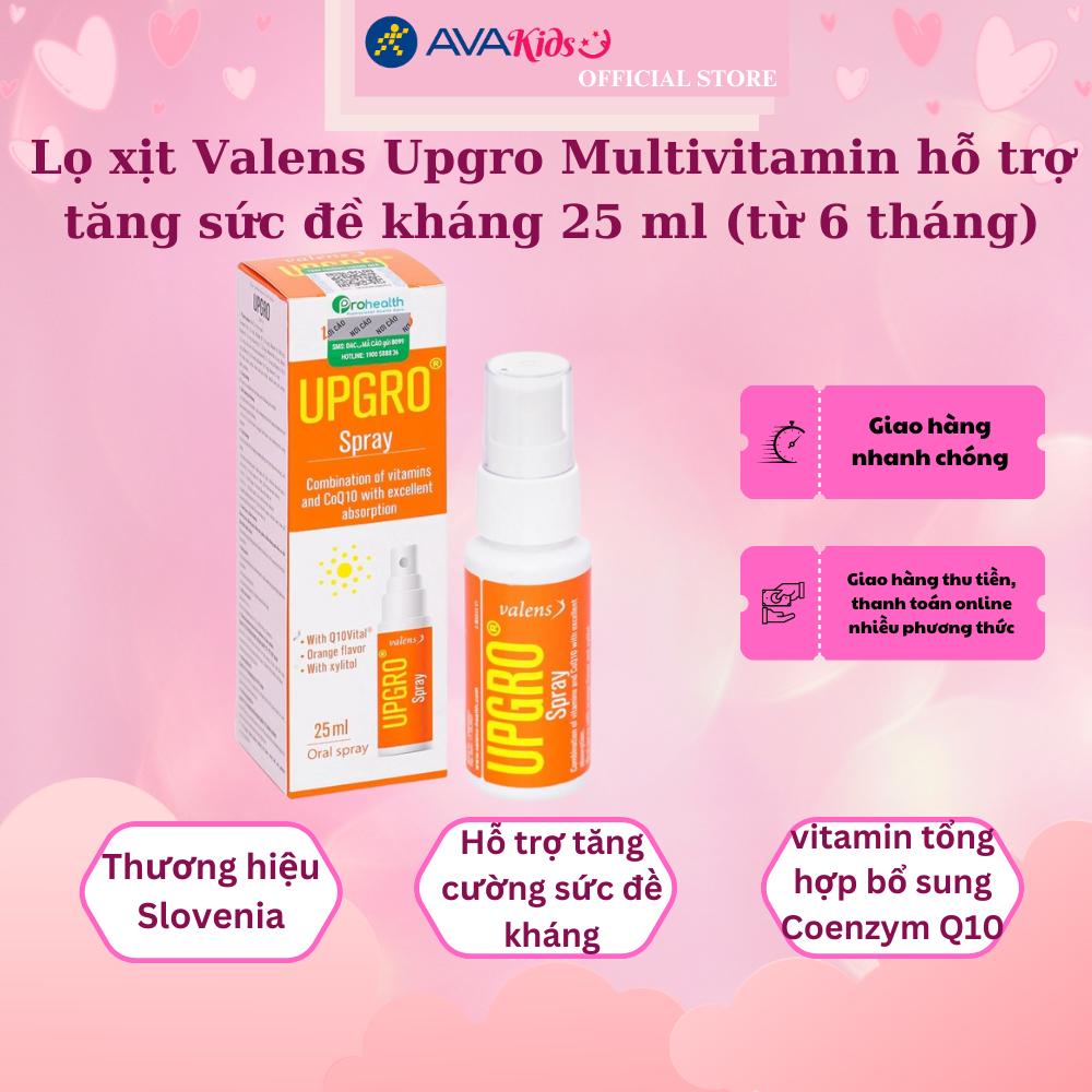 Lọ xịt Valens Upgro Multivitamin hỗ trợ tăng sức đề kháng 25 ml (từ 6 tháng)