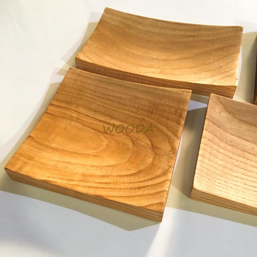 Bộ khay gỗ Tần Bì cao cấp - Đĩa gỗ đựng thực phẩm hình chữ nhật và vuông