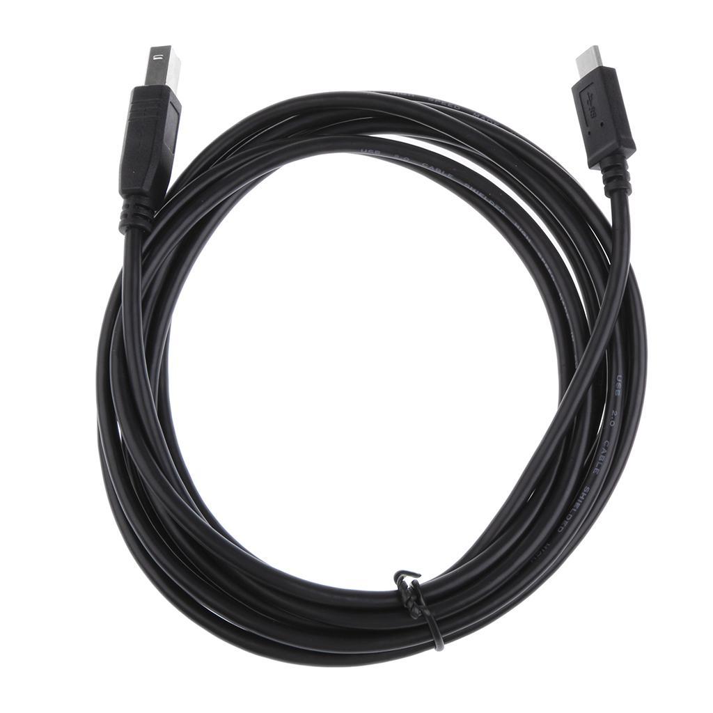 2x USB Type-c to USB2.0 Type-B Male Data Charge Printer Printing Cable Cord