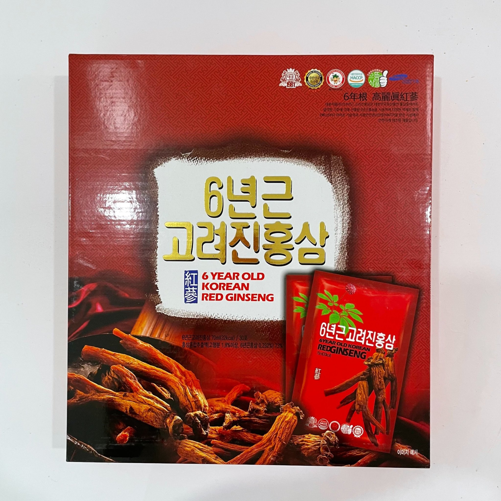 Bộ Túi Nước Hồng Sâm Taewoong Food Túi (70ml x 30 Gói)