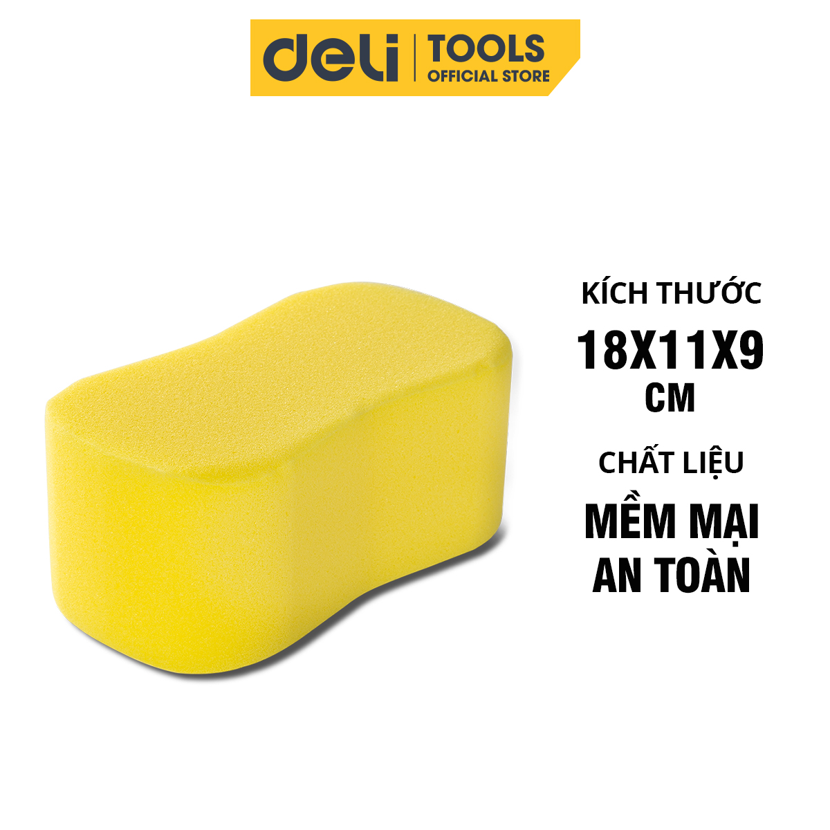 Miếng Bọt Biển Cọ Rửa Deli, Lau Rửa Ô Tô, Xe Máy, Dụng Cụ Gia ĐÌnh, Chất Liệu Mềm Mại, An Toàn, Tiện Dụng - DL882003