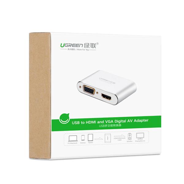 Bộ chuyển đổi cổng Lightning to HDMI + VGA cho iPhone, iPad Ugreen UG-30522 - Hàng chính hãng