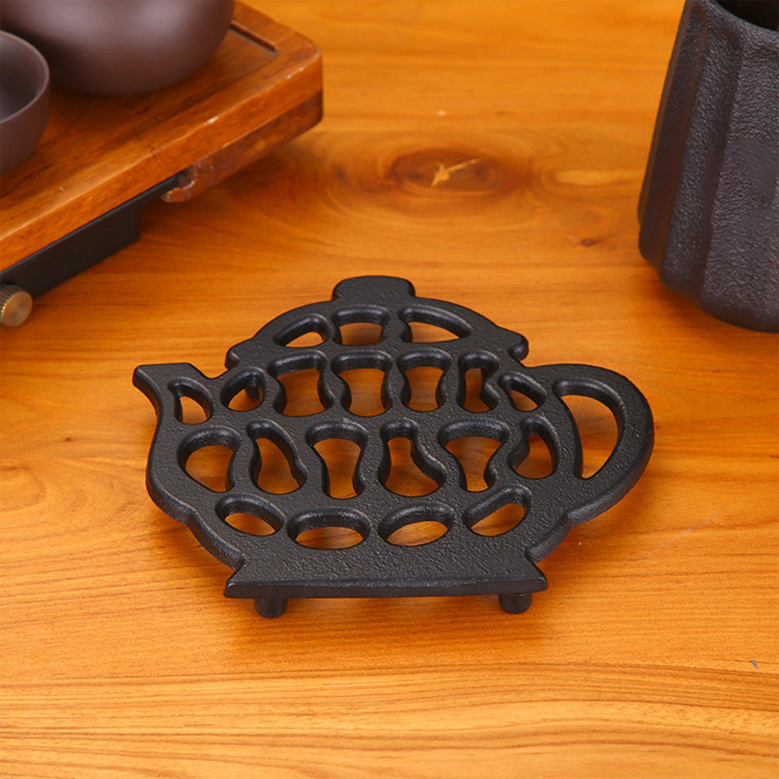 Teapot Cast Iron Trivets Exquisite Insulation Pad Table Decor for Wedding