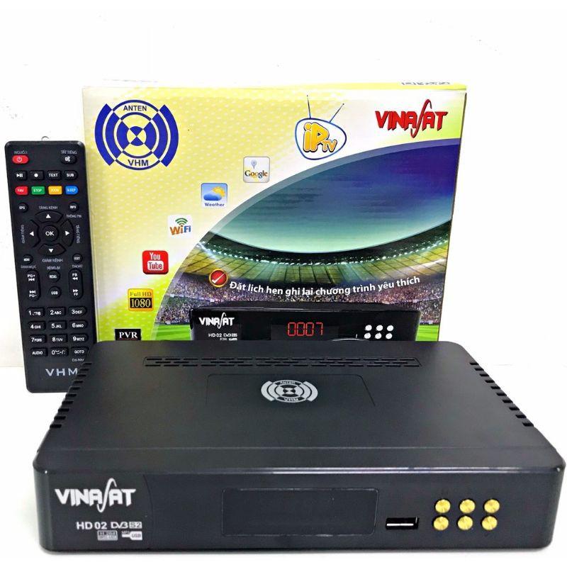 Bộ Truyền Hình Vệ Tinh Vinasat HD-02+ (THVL1,2, ANTV,HTV7, HTV9..HD Miễn Phí) -Hàng Chính Hãng