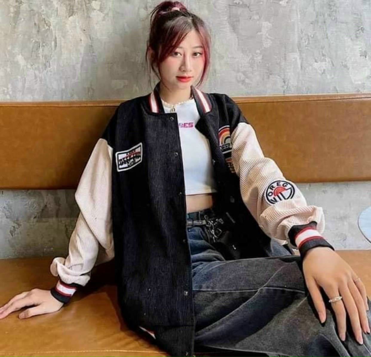 Áo khoác bomber , Áo khoác nhung nam , áo khoác nhung nữ , áo khoác bomber nhung , áo khoác cặp đôi vải nhung logo thêu