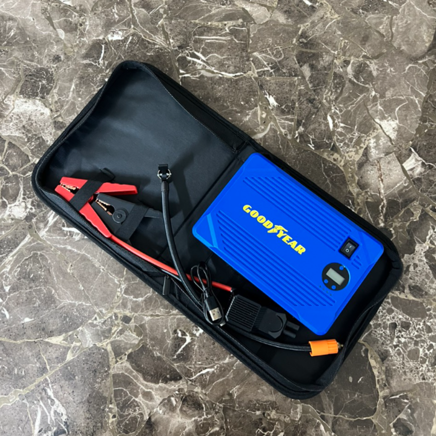 Bộ kích, kiêm bơm lốp và sạc dự phòng dung lượng 10.400mAh dùng cho ô tô - Thương hiệu Mỹ cao cấp Goodyear GY-5282 [BẢO HÀNH CHÍNH HÃNG 12 THÁNG]