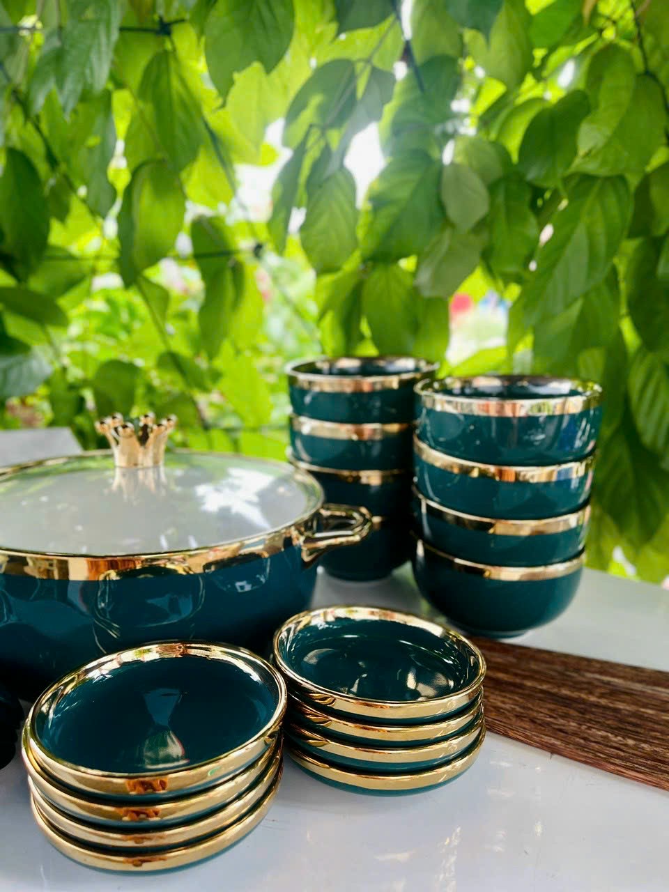 Bộ bàn ăn sứ cao cấp