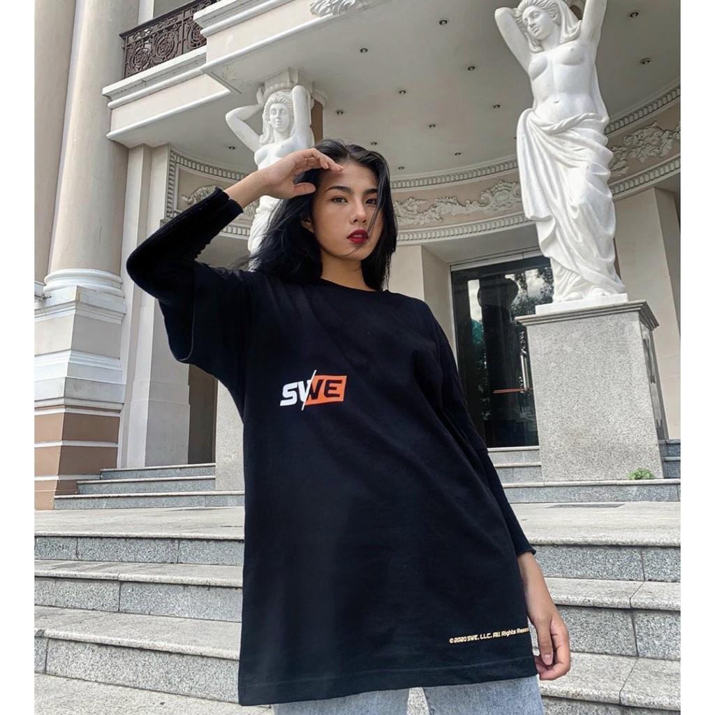 Áo Thun Nam Nữ Local Brand Swe Logo Tay Lỡ Unisex Full Mạc