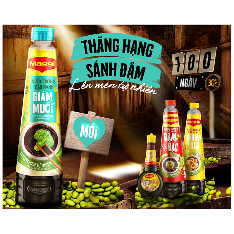 Nước Tương MAGGI Đậu Nành Giảm Muối 300ml