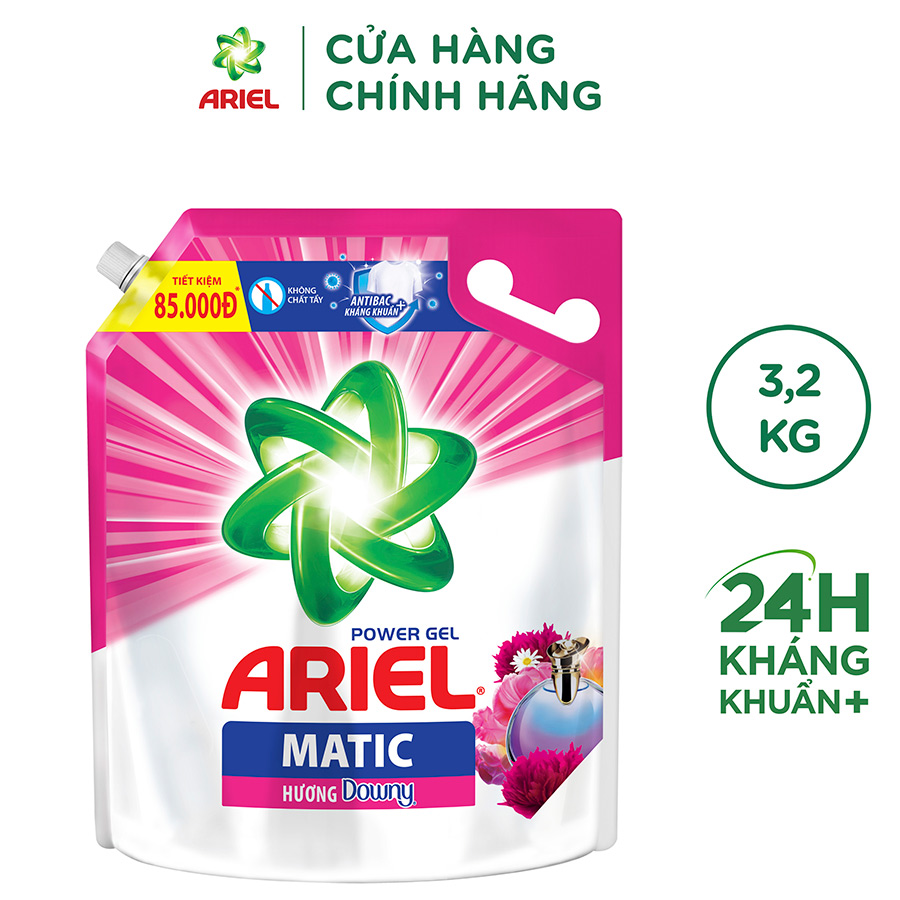 Nước Giặt Ariel Downy 3.2kg combo 2 túi