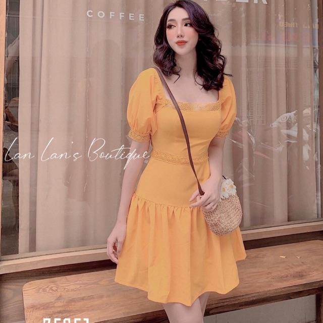 Đầm xoè voan phối ren y hình SIÊU XINH - Size M/L/XL/2XL đến 69kg MMR