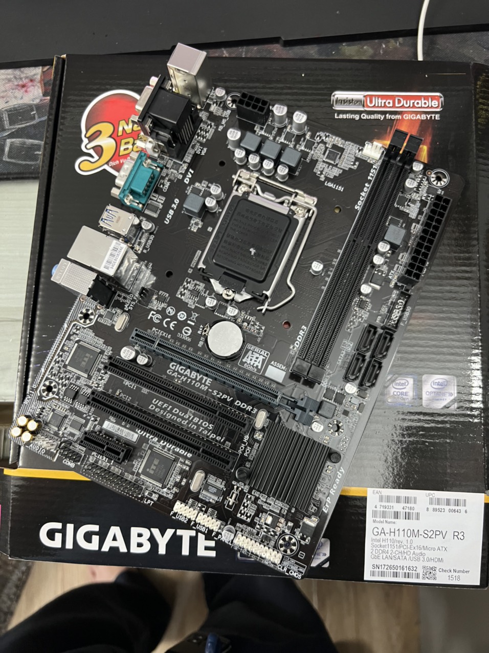 Bo Mạch Chủ (Mainboard) GIGABYTE GA-H110M-S2PV/ DDR3 (Hàng Chính Hãng)