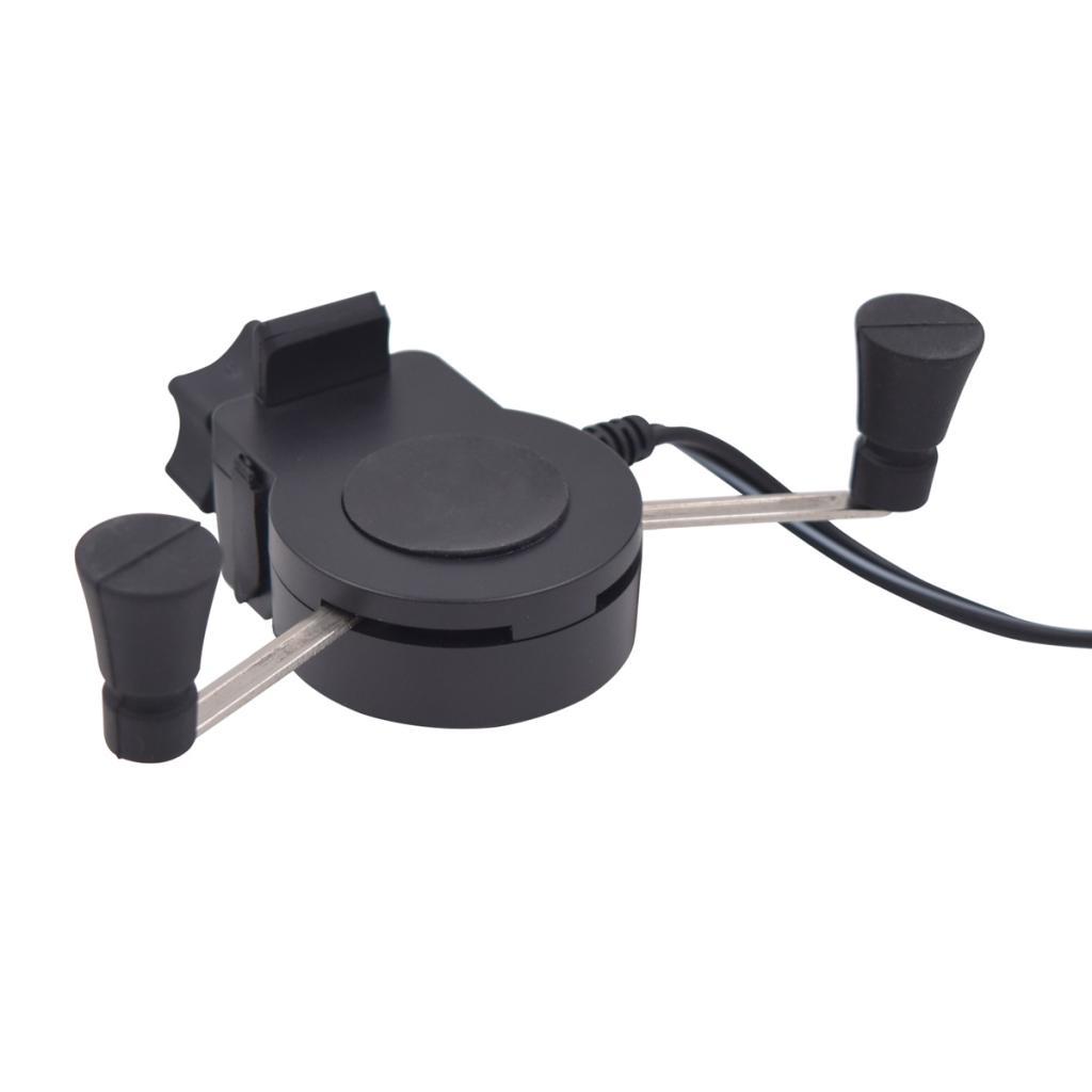 Universal Motorcycle Black ABS 360°Rotation Cell Phone Handlebar Mount Holder Bracket