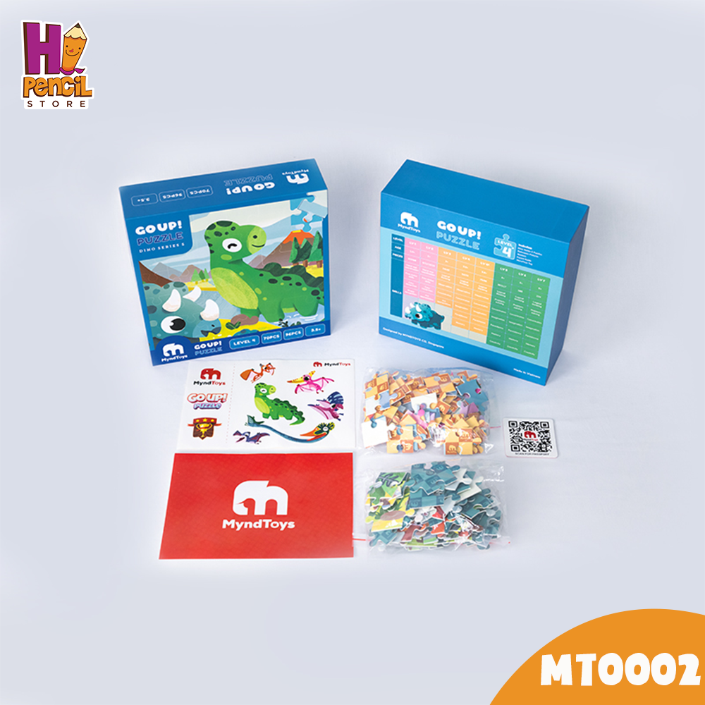 Đồ Chơi Xếp Hình Khủng Long MyndToys Go Up! Puzzle Level 4 - Dino Series S