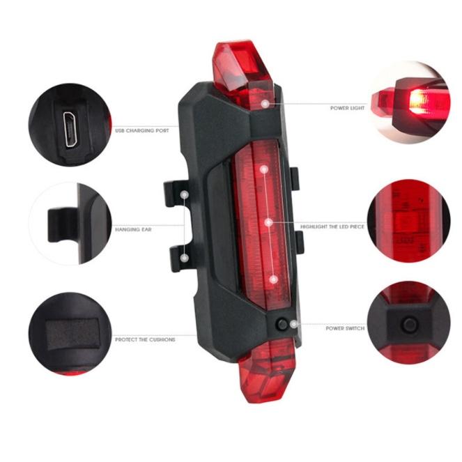 Đèn LED Chiếu Hậu Xe Đạp Chống Nước