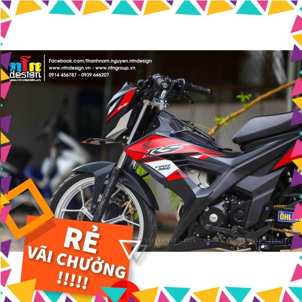 Tem Rời Sonic Mẫu Đen Đỏ Chữ RS 150R
