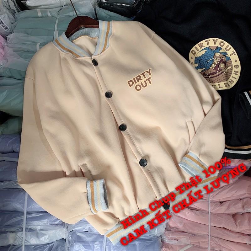 Áo Khoác BOMBER Nam Nữ Nỉ Bông Dày Dặn Form Rộng Unisex DIRTY OUT