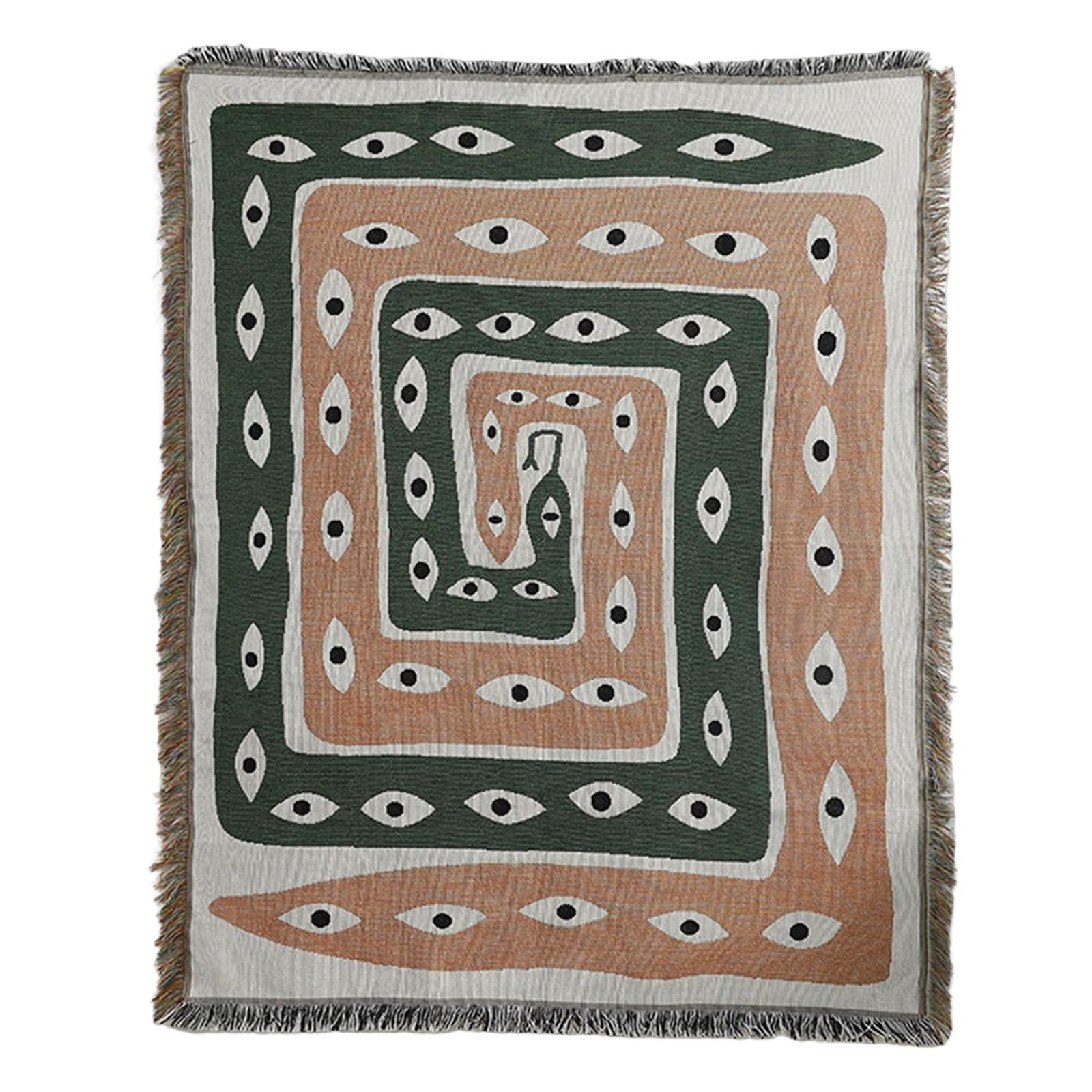 Boho Knitted  Blanket Sofa Throw  for Indoor Beach Outdoor