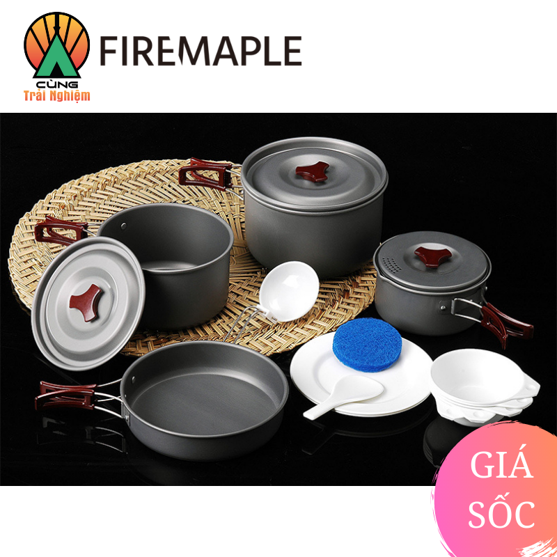 COMBO Nồi Chảo Nấu Ăn 4 Trong 1 Fire Maple FMC-206 Gọn Nhẹ Chuyên Dụng Cho Du Lịch, Dã Ngoại Cắm Trại