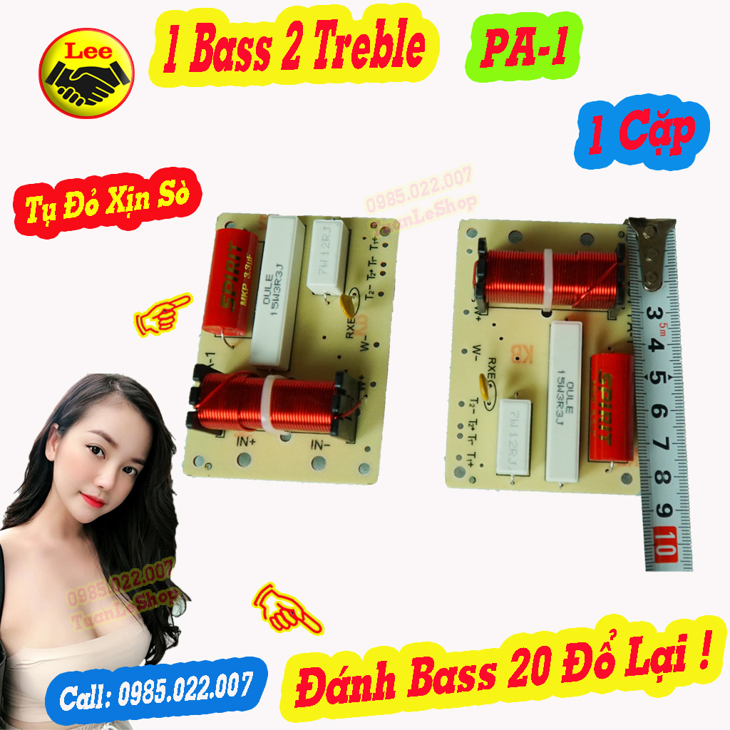 MẠCH PHÂN TẦN 1 BASS 2 TREBLE PA-1,MACH PHAN TAN 3 LOA - GIÁ 2 MẠCH LOA