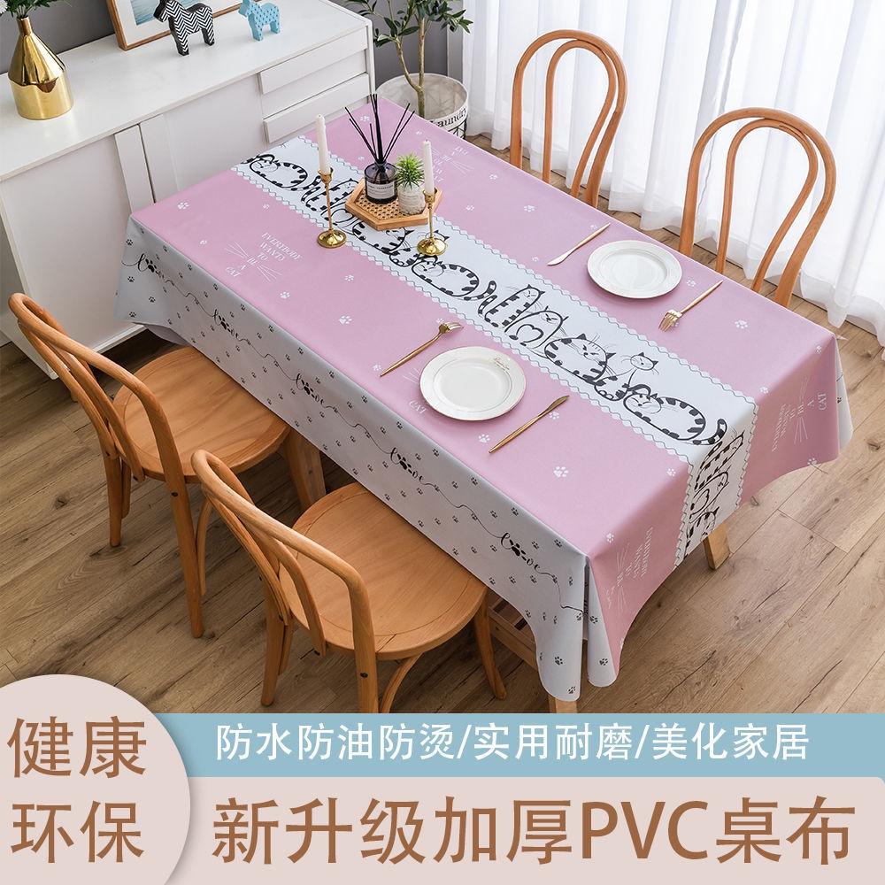Khăn Trải Bàn Hình Chữ Nhật Bằng PVC Chống Thấm Nước / Dầu / Bỏng Dùng Một Lần Tiện Lợi Ốp