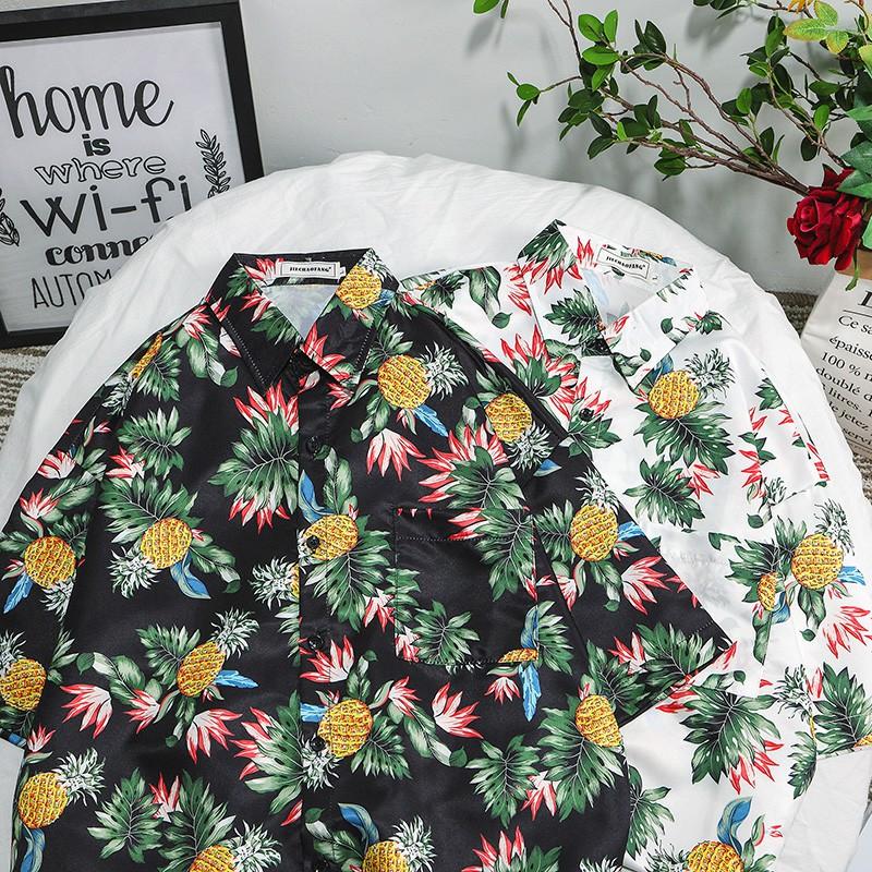 Áo sơ mi ngắn tay họa tiết hoa thời trang cho nữ