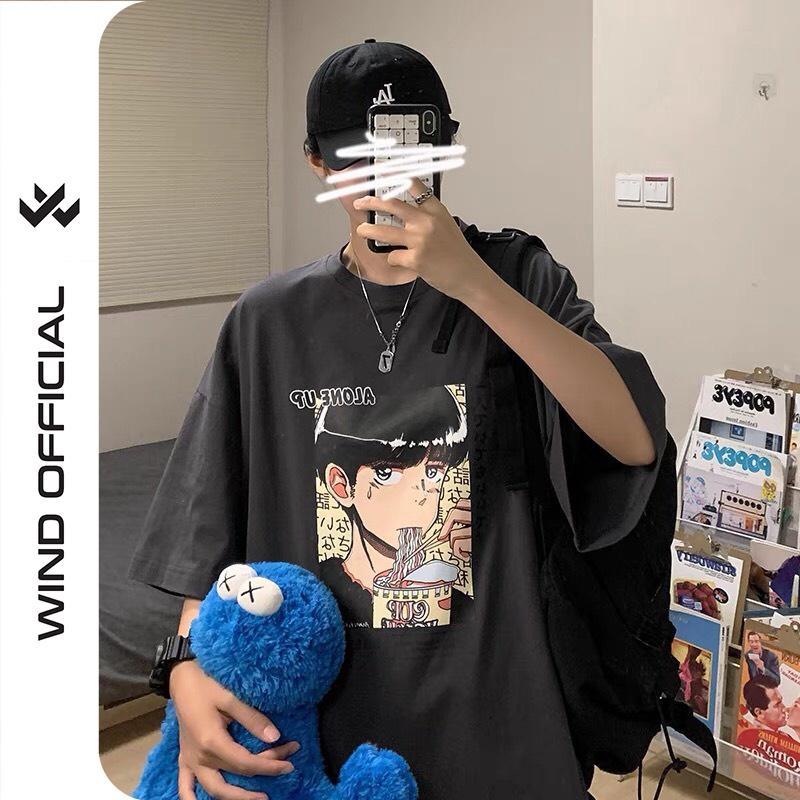Áo phông unisex form rộng WIND bản Premium tay lỡ oversize Boy Mỳ thời trang nam nữ