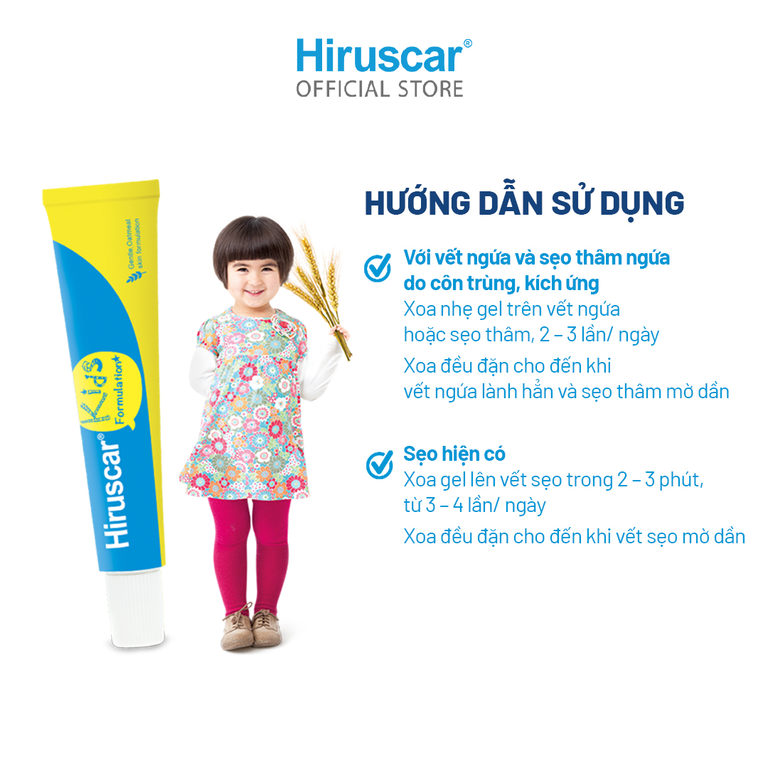 Gel Cải Thiện Sẹo Và Vết Thâm Ngứa Trẻ Em Hiruscar Kids 10G