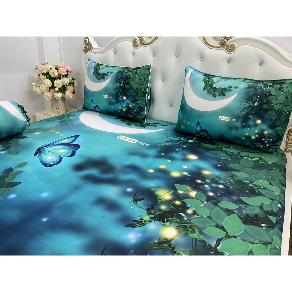 Bộ Drap+áo gối thun Ý 5D Cao Cấp , mát lạnh, thấm hút tốt