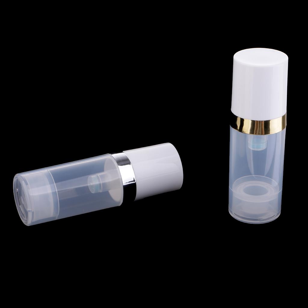 2X10 Ml Rõ Ràng Ép Chân Không Bơm Chai Đựng Mỹ Phẩm Loại Kem Dưỡng Hộp Đựng Lọ