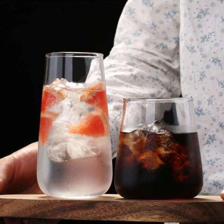 Ly thủy tinh đáy to trơn 500ML decor nước trái cây - Mã SWC