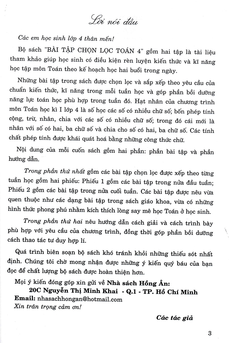 Bài Tập Chọn Lọc Toán 4  - Tập 1  _HA