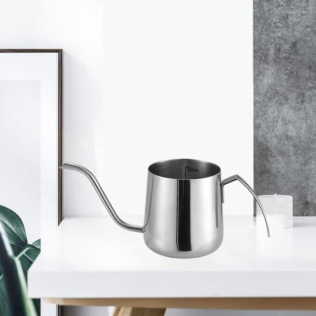 Food Grade Stainless Steel Coffee Kettle Gooseneck Coffee Pot Thin Mouth 250ml