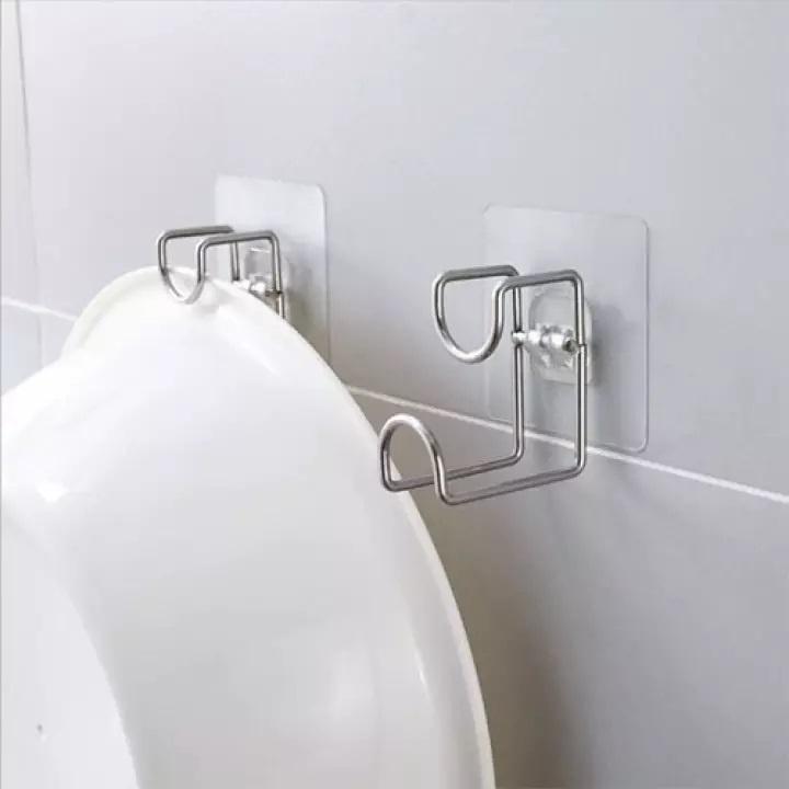 Móc Treo Thau Chậu, Đồ, Khăn Dán Tường Nhà Tắm Chịu Lực Siêu Chắc Siêu Bền Inox 304 Đa Năng