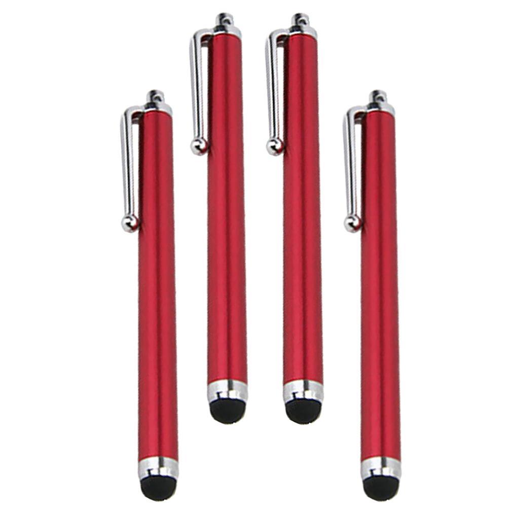 4pcs Universal Touch Screen Stylus High Sensitivity Capacitive Pen Silver