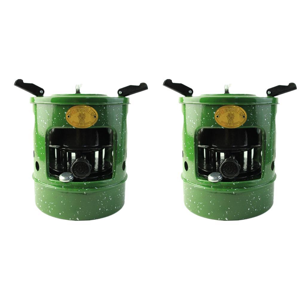 2 Lot Handy Portable Diesel Stove Kerosene Burner 10 Wicks for 1-2 Person