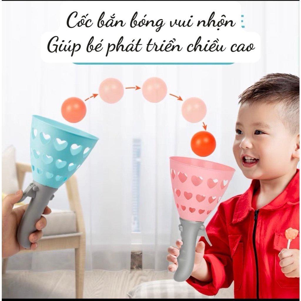 Bộ đồ chơi đẩy bóng cầm tay vui nhộn, trò chơi vận động hứng bóng đáng yêu chơi cùng con