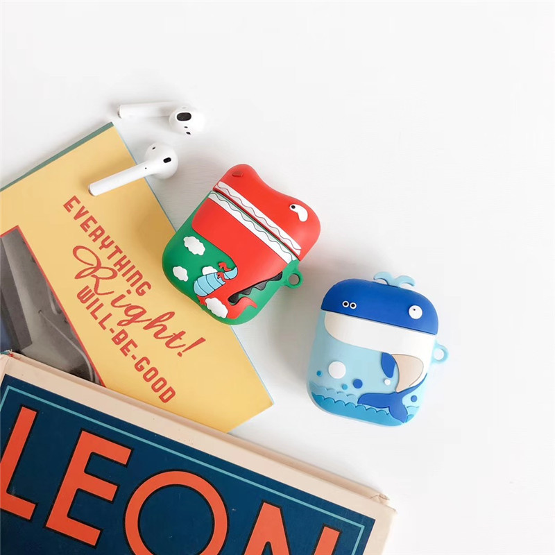 Airpods case, Ốp silicone dẻo bảo vệ dành cho Airpods 1/2 - Hàng Chính Hãng - Cartoon Animal