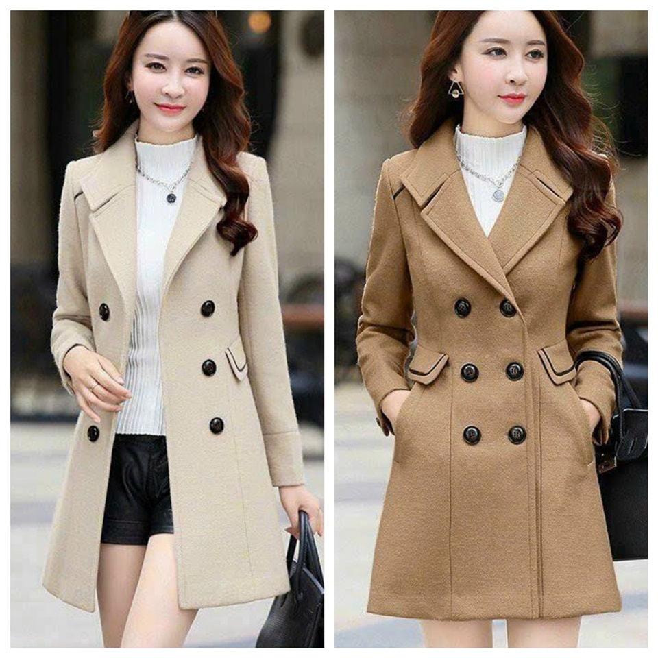 Áo khoác dạ cổ vest 6 nút cao cấp
