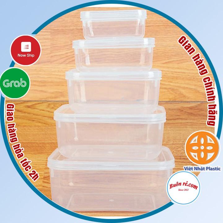 Bộ 5 hộp lạnh bầu đựng thức ăn Việt Nhật -Hộp trữ đồ đông đồ ăn dặm cho bé an toàn tiện lợi - br 01285