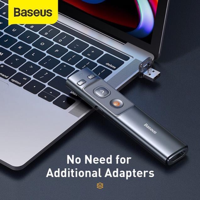 Baseus -BaseusMall VN Bút Laser trình chiếu Baseus Orange Dot Wireless Presenter cho Laptop